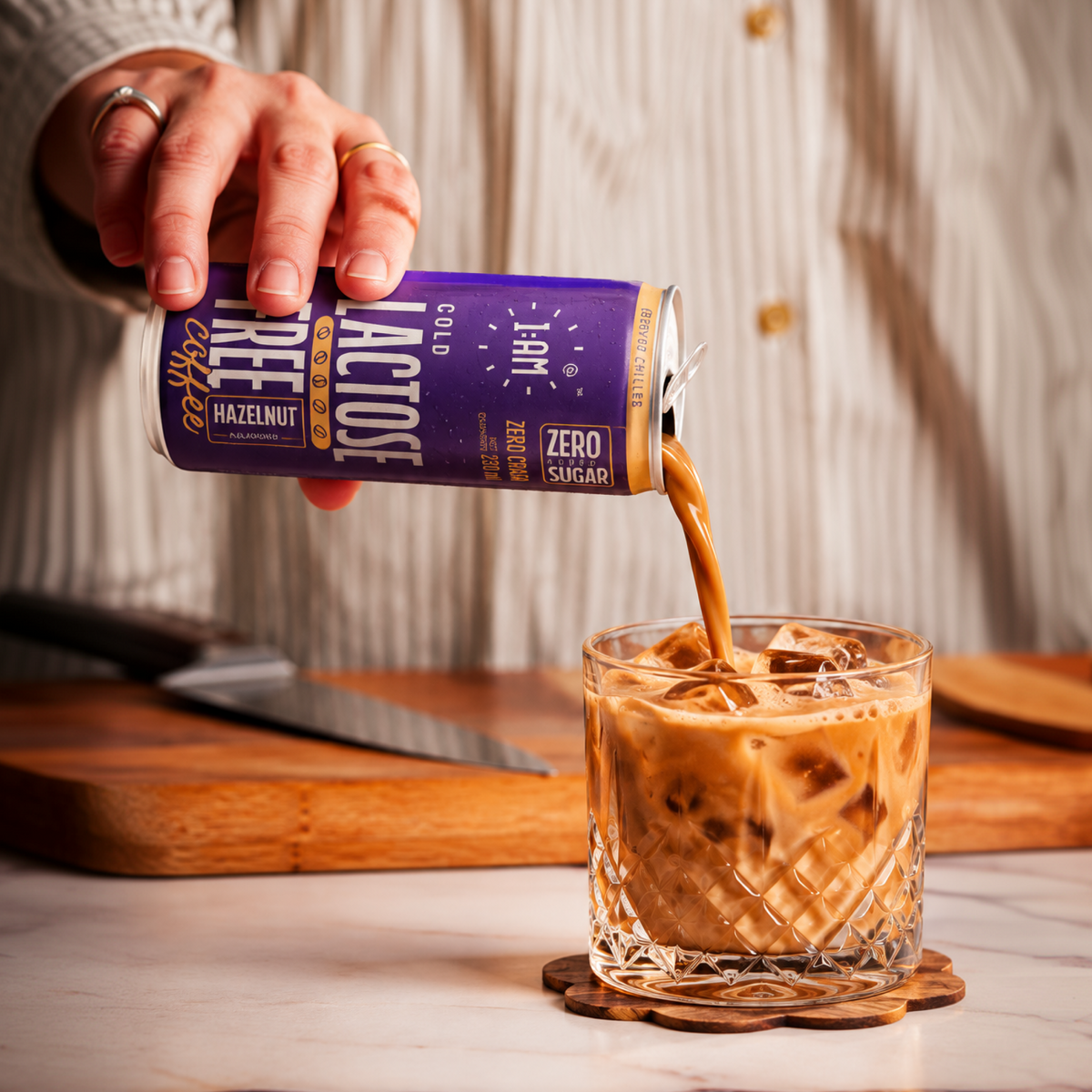 Lactose-Free Hazelnut Cold Coffee